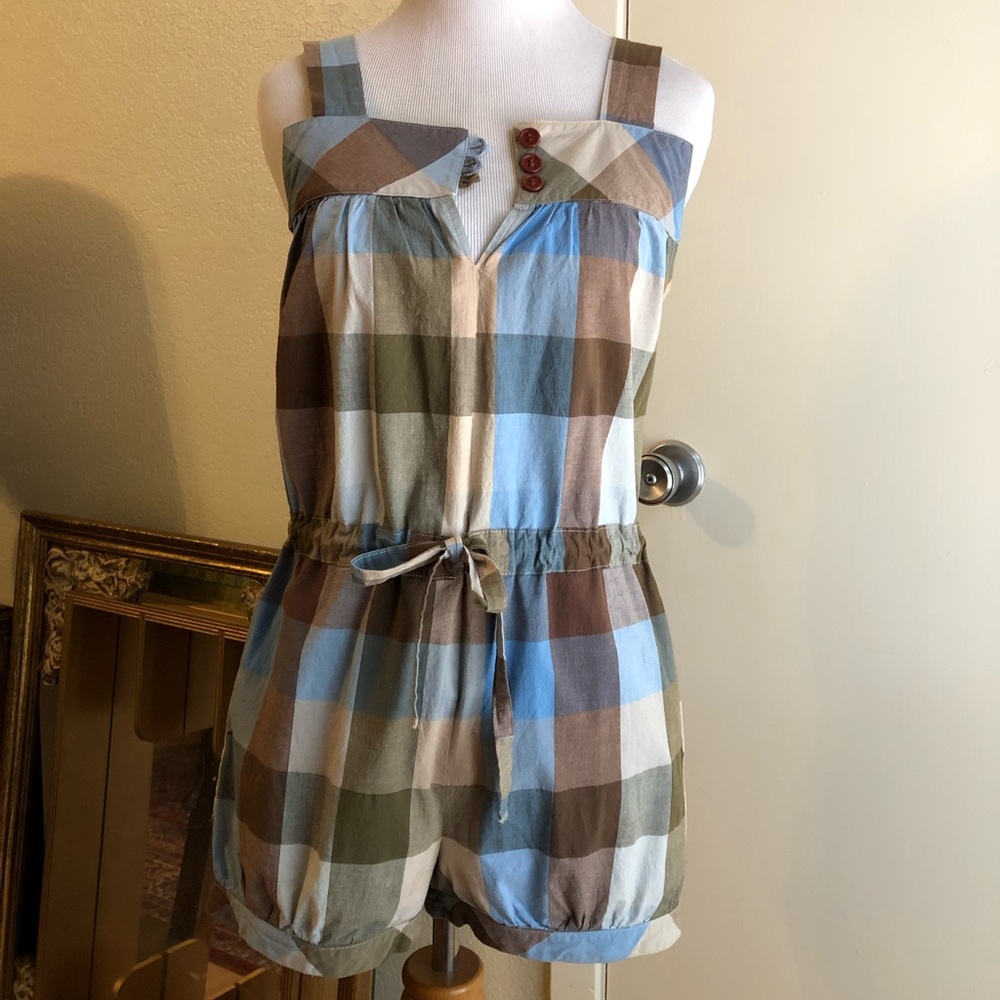 dear creatures,  gingham romper w/ pockets Size S